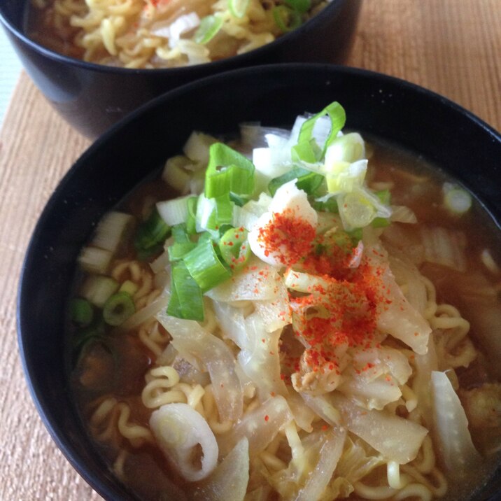 豚肉と白菜のカレー味噌ラーメン♪